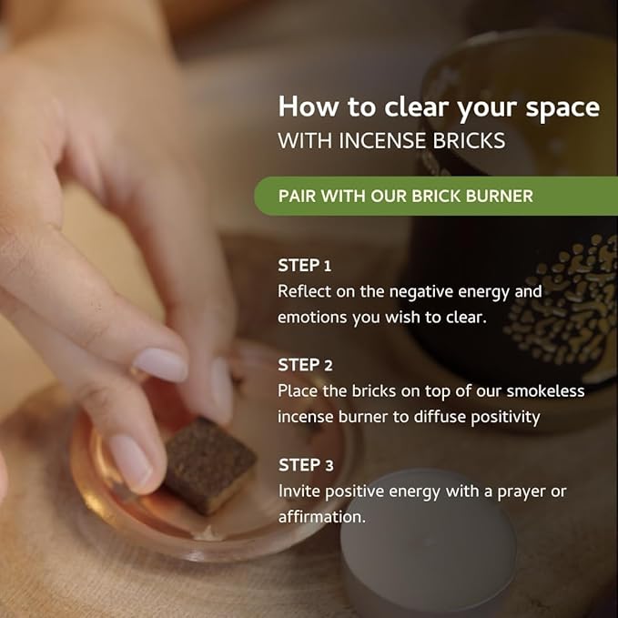 Palo Santo & White Sage Smokeless Incense Bricks Refill | 3 x 9 Bricks | Aromatherapy | Smudging | Made with Essential Oils | Natural Air fresheners for Home | Spiritual Meditation Accessories