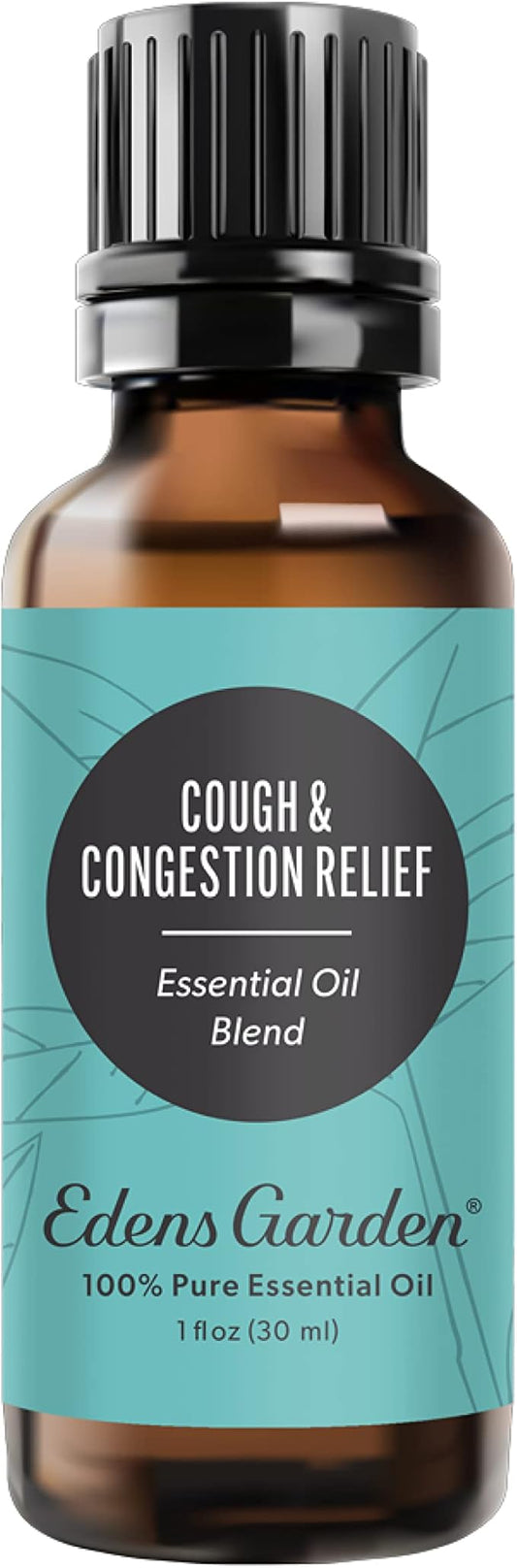 Edens Garden Cough & Congestion Relief Essential Oil Blend- 100% Pure Premium Grade, Undiluted, Natural, Therapeutic, Aromatherapy, The Best for Skin, Humidifiers, Candle 30 ml (1 fl oz) - Bloomnest