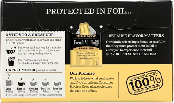 Bigelow French Vanilla Tea 1.28 OZ(Pack of 4)4 - Bloomnest