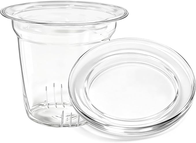 Universal Glass Tea Cup Infuser With Dual-Purpose Lid/Coaster for Teabloom,Glass Filter for Loose Leaf Tea Steeper Basket,Leak Proof Lid,Heat Resistant Cup With Filter - Bloomnest