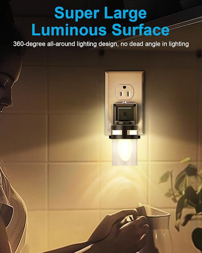 Night Light Bulbs - 4W Dimmable Warm White - E12 Base - Small Clear Glass, C7 - Bloomnest