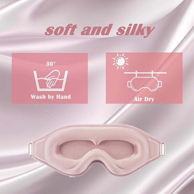 Eye Mask for Lash Extensions, Sleeping Mask for Women, 3D Contoured Eyelash Sleeping Mask for Extensions, Eye Covers for Sleeping for Travel, Airplane, Meditation - Bloomnest