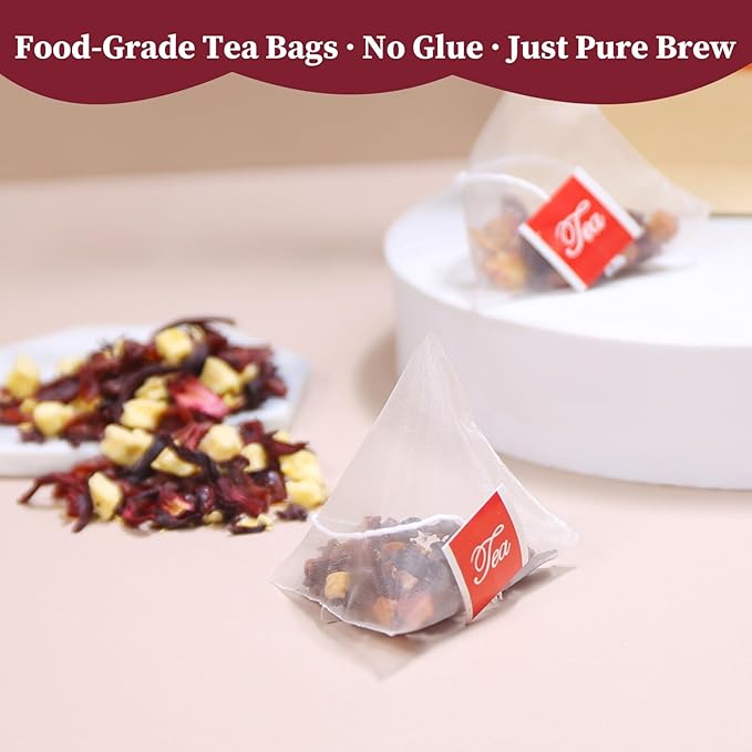 Fullchea - Cranberry Apple Tea, 45 Teabags - Cranberry Tea with Apple, Hibiscus, Rose & Licorice – Naturally Sweet & Tart - Non-GMO - Caffeine-Free - Wellness Support - Bloomnest