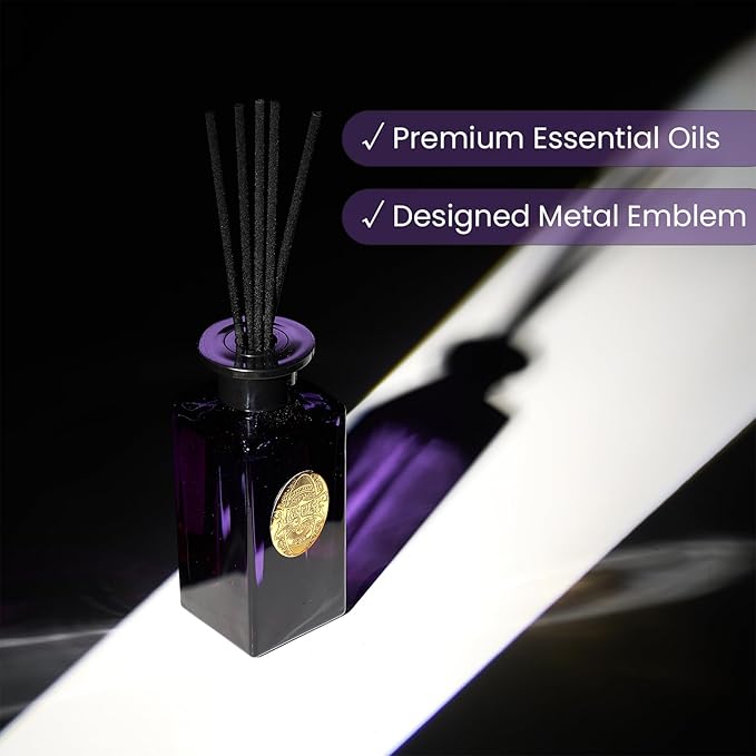 M&SENSE 6.3 oz Large Reed Diffuser Set | Lavender Glow Scent Oil Diffuser with Sticks | Hotel Collection Non-Toxic Essential Oil |for Bedroom Bathroom Living Room - Bloomnest