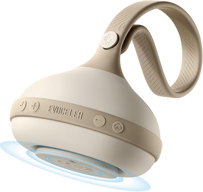 EVOCELER | Portable White Noise Sound Machine for Babies and Kids | Auto Cry Detection | 9 Soothing Sounds | Sleep Soother | Voice Recording | 15H Battery | Travel | Baby Registry Gift | Stroller Clip - Bloomnest