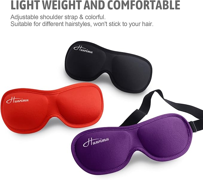 Sleep Eye Mask for Women Men, Eye Covers for Sleeping, 3D Sleep Mask for Travel Yoga Nap (Purple) - Bloomnest