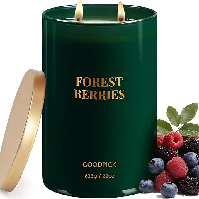 Goodpick Forest Berries Candles, Scented Candles for Home, 22oz Soy Wax, Long Burning 120hrs, Juicy Fruity Living Room Gift - Bloomnest