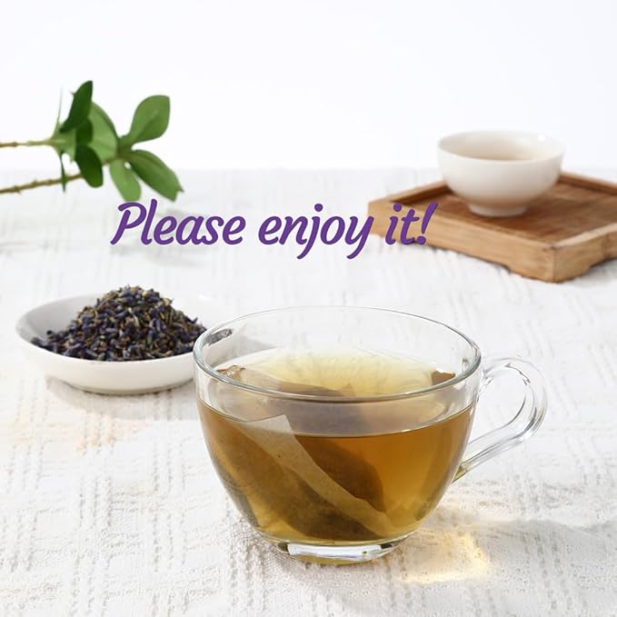 Premium 50 Lavender Licorice Tea Bags, Made with Natural Lavender Flowers & Wild Licorice Root, for Relaxation & Sleep & Wellness, Caffeine Free & No Artificial Flavors. - Bloomnest