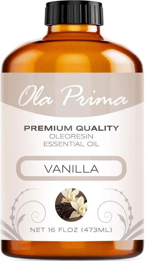 Ola Prima Vanilla Essential Oil 16oz – Therapeutic Grade Big Bottle for Aromatherapy, Diffuser & Candle Making, Vanilla Candle Scent - Essential Oils - Bloomnest