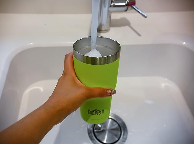 Beast 40 oz Tumbler Stainless Steel Vacuum Insulated Coffee Ice Cup Double Wall Travel Flask (Lemongrass Green) - Bloomnest