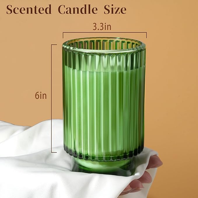 Balsam Cedar Scented Candle for Home, Winter Christmas Soy Candle for Gifts, 70 Hours Burning Fir Jar Candle in Glass, Ideal for Holiday Relaxing Ambience - Bloomnest