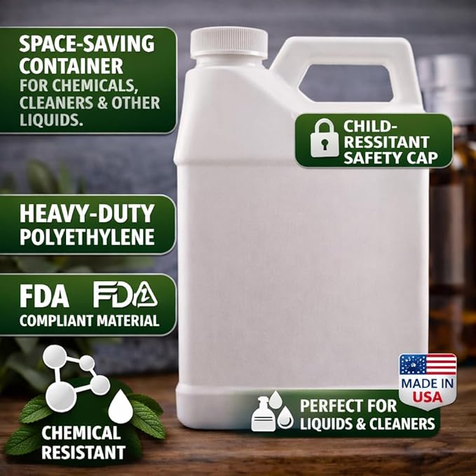 GreenHealth Peppermint Essential Oil – 2 Pack (16 fl oz Each) – 100% Pure & Uncut – White Plastic Jugs – Bulk Essential Oil for Diffusers, DIY, Cleaning Greenals