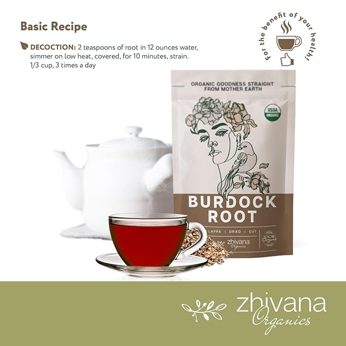 Premium Burdock Root Organic (16 oz.) - Greater Burdock Root Tea Loose - Raíz De Bardana Organica 우엉차 - Bloomnest