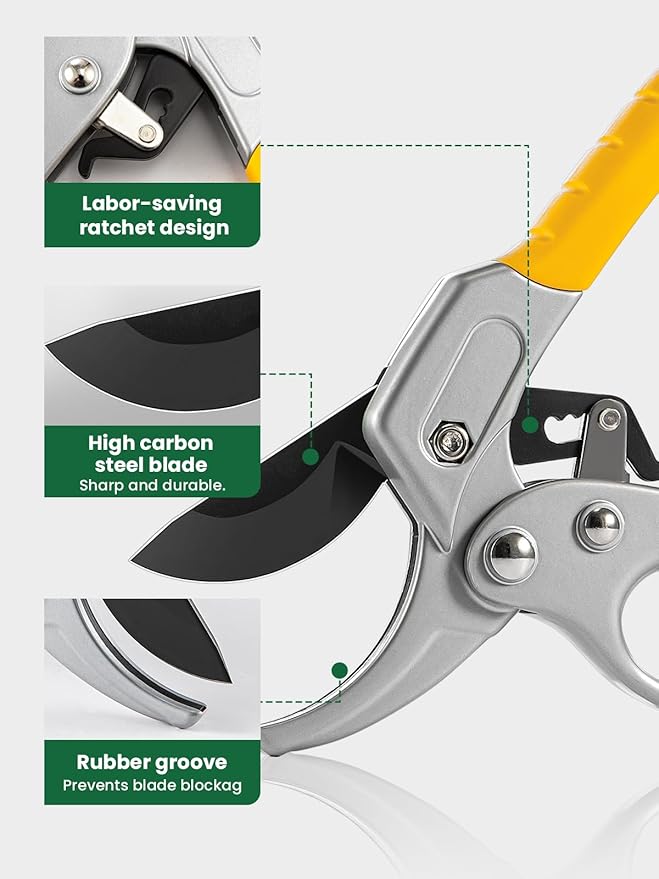 GROWNEER 3 Pack Garden Scissors kit Professional Garden Pruning Shears Stainless Steel Garden Shears Gardening Clippers Flower Plant Scissors Tools Arthritis Weak Hand Pruner Work 3 Times Easier - Bloomnest