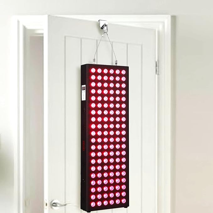 Red Light Therapy Device for Full Body, 630nm, 660nm, 810nm & 850nm, Near Infrared Dual-Chip Clinical Grade LED Panel for Smooth Skin, Weight & Pain Management and Overall Wellness (600-Watt 120-LED) EXESAS