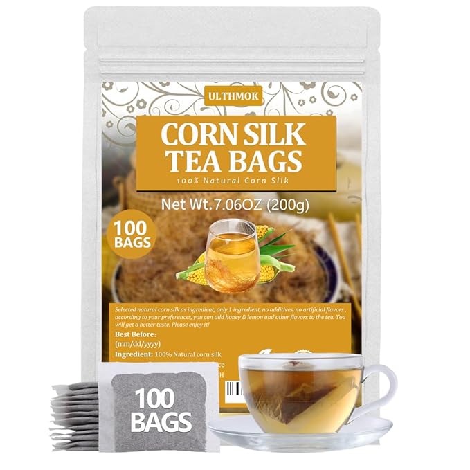 100 Premium Corn silk Tea Bags, Made with 100% Natural Corn Slik, Aromatic & Sweet, Support Kidney & Aid Digestion, No Additives & Caffeine Free. - Bloomnest