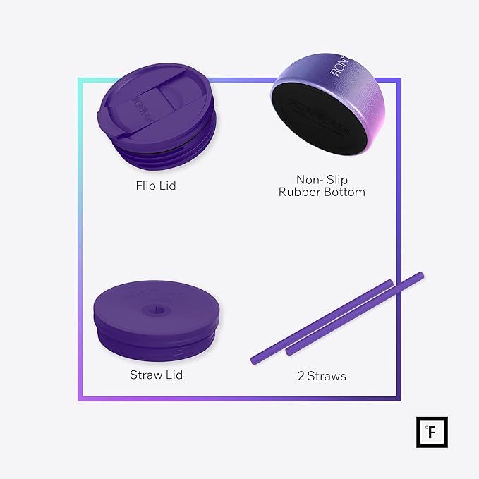 IRON °FLASK Co-Pilot Insulated Mug w/Straw & Flip Cap Lids - Cup Holder Bottle for Hot, Cold Drink - Leak-Proof- Water, Coffee Portable Travel Tumbler - Fire Red, 40 Oz