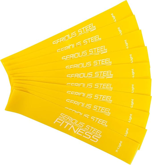 Serious Steel Fitness Mini Resistance Loop Bands | Rehab and Prehab Stretch Bands | 12" Exercise Workout Bands (Sets of 5 Pack and Sets of 10 Pack Trainer Options Available!) - Bloomnest