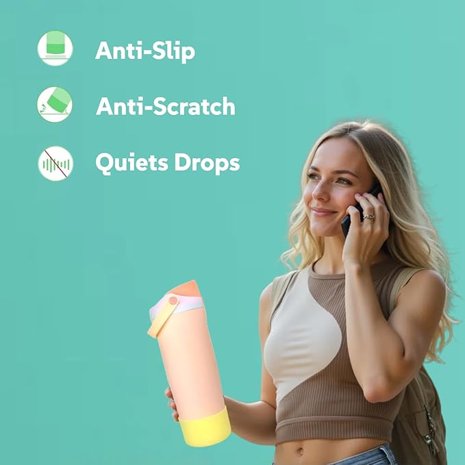 Silicone Boots Compatible with Owala 30oz & 40oz FreeSip Sway Bottles – Non-Slip, Scratch-Resistant Protective Sleeve KPWIN