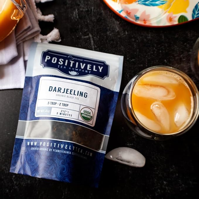 Organic Positively Tea Company, Darjeeling Black Tea, Loose Leaf, 16 Ounce - Bloomnest