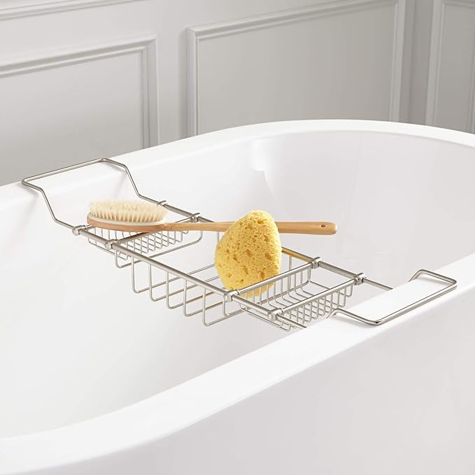 Signature Hardware 123697 Nottingham Brass Tub Caddy - Bloomnest
