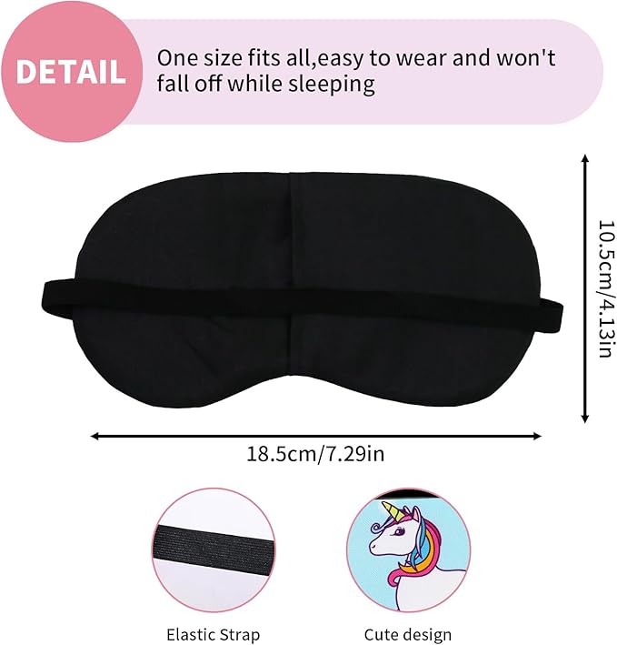 Cute Sleep Eye Masks for Kids, Kawaii Cartoon Kids Sleeping Mask for Women Boys Girls Teens, Soft Plush Adjustable Eyeshade Silk Travel Nap Eye Cover (Yellow+Navy+Blue+Pink) - Bloomnest