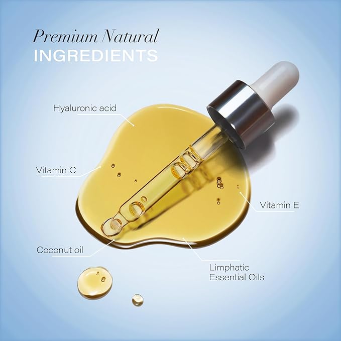 Facial Lymphatic Drainage Oil for Gua Sha Facial Tools, Lymphatic Drainage Massager Face with Jojoba & Coconut Oil, Use with Face Roller, Jade Roller, Guasha Tool for Face & Neck, 1 Fl Oz - Bloomnest