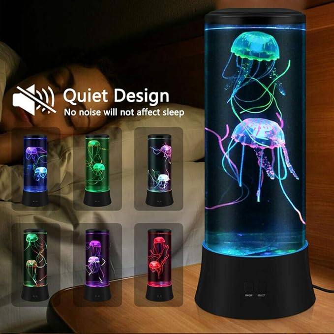 EDIER Jellyfish Lamp, LED Fantasy Jelly Fish Light, 7 Color Setting Jellyfish Tank Table Lamp Decorations for Home Office Decor Great Gifts for Kids - Bloomnest