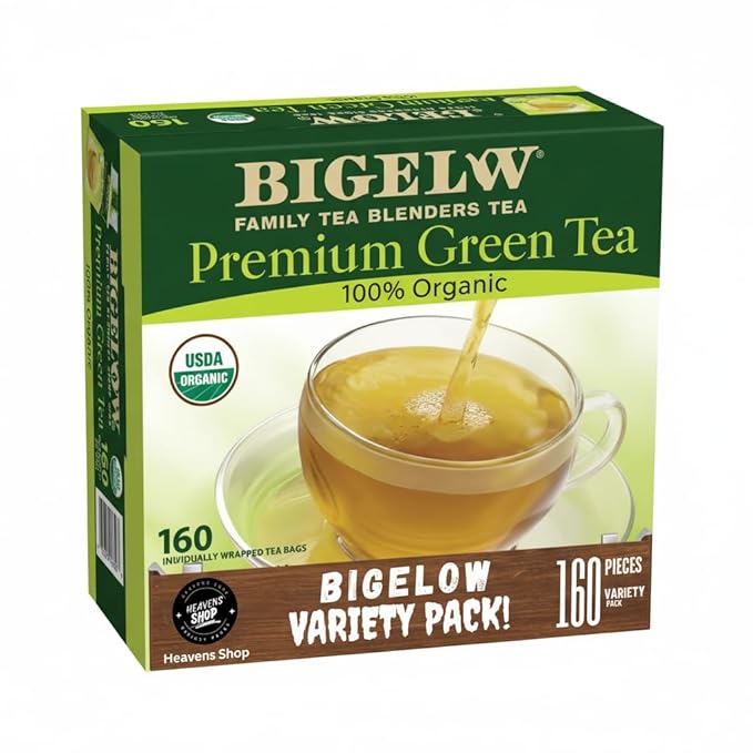 Bigelowss-Premium Organic Green Tea, 160 Count with Storage Bag - Bloomnest