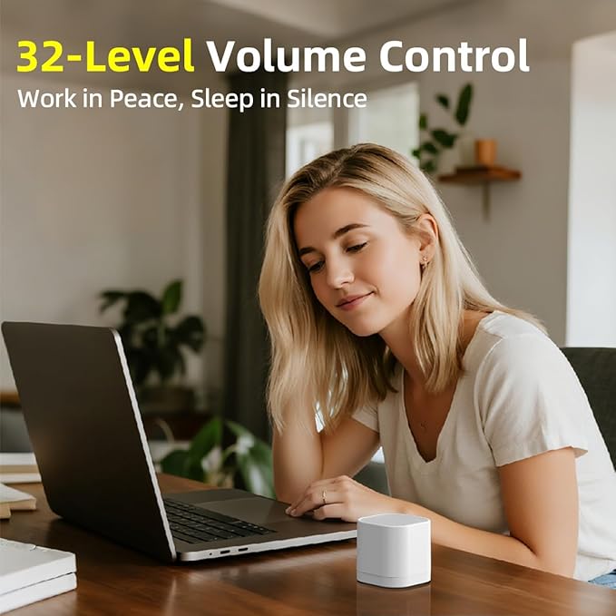 SleeZOO Portable Sound Machine for Sleep Mini White Noise Machine for Baby Kids Adults with 30 Soothing Sounds 4 Timers 32 Volume Levels Memory Function Sleep Machine for Travel Camping Home Office - Bloomnest