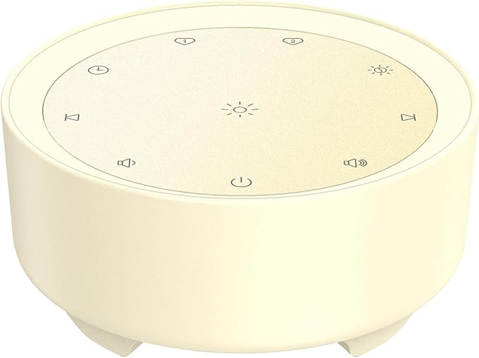 Kipcush Sound Machine & Night Light for Adults, Baby, Kids. White Noise Machine with 20 Soothing Sleep Sounds. Small Size & Portable Design for Bedroom (Putty, Small) - Bloomnest