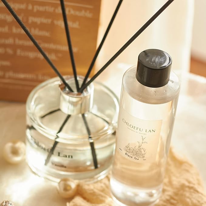 Chloefu LAN Hotel Scented Oil Diffuser Refill 200ml/6.76 fl oz Natural Essential Scented Oil - Best for Aromatherapy, SPA and Home, 0% Alcohol, Unique Blend to Promote Sleep & Relieve Stress - Bloomnest