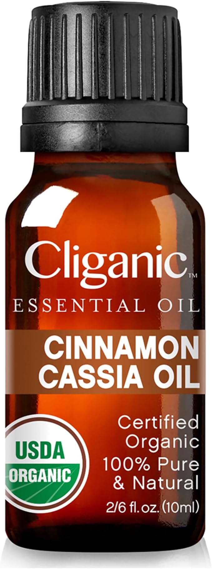 Cliganic Organic Cinnamon Cassia Essential Oil, 100% Pure Natural Undiluted, for Aromatherapy | Non-GMO Verified (Packaging May Vary) Cliganic
