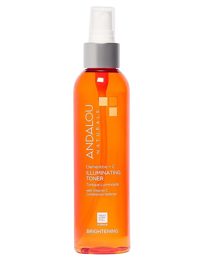 Andalou Naturals Illuminating Facial Toner Clementine + Vitamin C - Hydrating Face Mist Toner to Balance & Refresh Skin - with Fruit Stem Cell Complex Plus Aloe Vera - 6 fl oz - Bloomnest