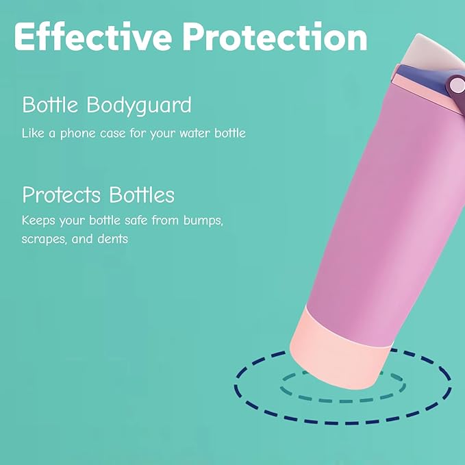 Silicone Boots Compatible with Owala 30oz & 40oz FreeSip Sway Bottles – Non-Slip, Scratch-Resistant Protective Sleeve KPWIN