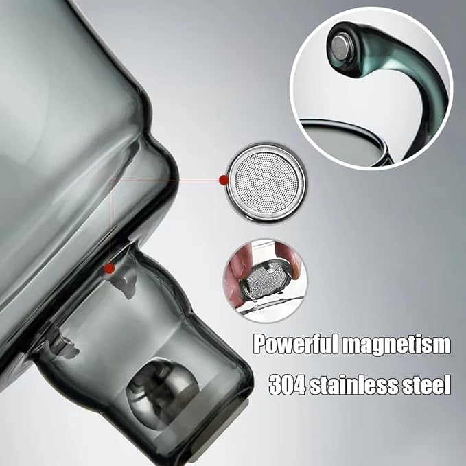 Semi Automatic Tea Set, Lazy Kungfu Tea Set, Lazy Kung Fu Drip Teapot, Magnetic Tea Pot With Magnetic Ball, Heat Resistant Gongfu Glass Teapot Set (Jl-Glass2Ellipse-black) - Bloomnest