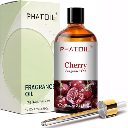 PHATOIL Cherry Fragrance Oils for Aromatherapy, 3.38FL.OZ Diffuser Oils for Home, Perfect for Aromatherapy, Humidifiers, Yoga, DIY Candle and Soap Making - 100ml - Bloomnest