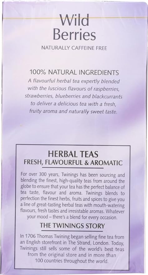 Twinings of London Wild Berries Herbal Tea Bags, 20 Count - Bloomnest