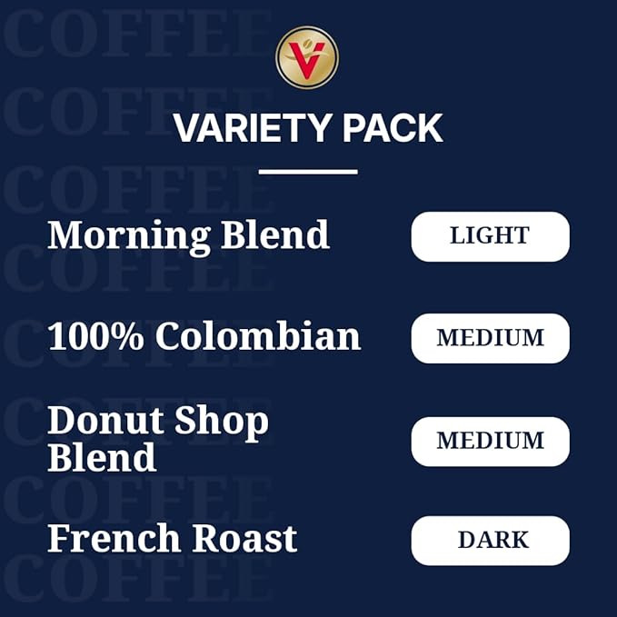 Victor Allen's Coffee Variety Pack (Morning Blend, 100% Colombian, Donut Shop Blend, French Roast), 42 Count, Single Serve Coffee Pods for Keurig K-Cup Brewers - Bloomnest