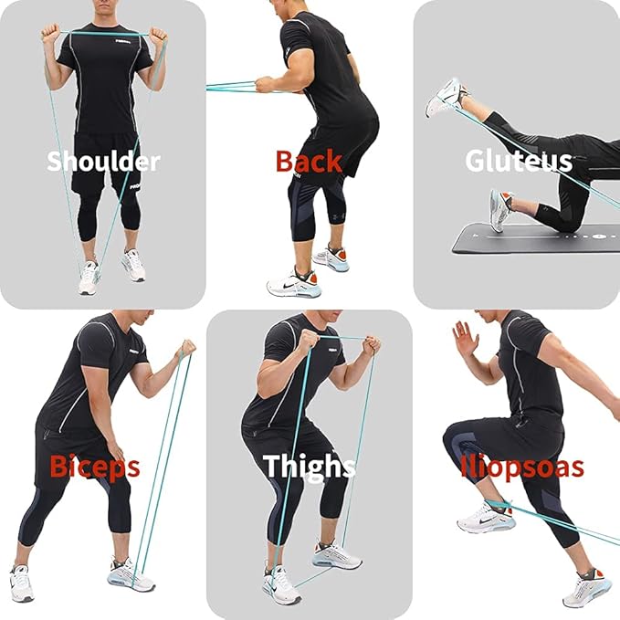 PROIRON Resistance Bands Pull Up Assistance Bands Comfortable Anti-Slip Exercise Bands for Pull up Dip Squat Gym Workout Physical Therapy Stretch Bands for Men & Women - Length 82inch（208cm） - Bloomnest