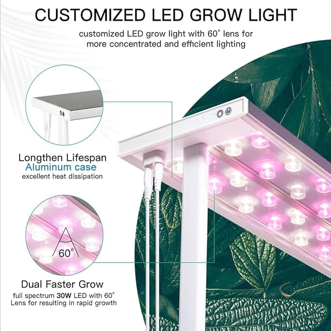 Large Hydroponics Growing System kit with Trellis,Smart Indoor Hydroponic Gardening System with LED Grow Light, Indoor Hydroponic Grow Kit for Tomato,Pepper,Cucumbers(7L,Pump) - Bloomnest
