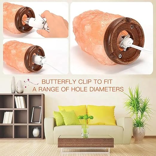 Himalayan Salt Lamp Cord, with Dimmer Switch,Christmas Bulb,Salt Lamp Cord with Dimmer Control and Base Assembly,6 Feet,E12 Base for Himalayan Salt Lampsand with 2 Free 15W Bulbs for Salt Lamp