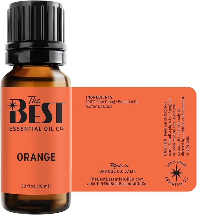 The Best Orange Essential Oil Premium Grade- 100% Pure & Natural for Aromatherapy, Diffuser, Spa, Massage, Air Freshener- 10 ml (.33 fl oz) - Bloomnest
