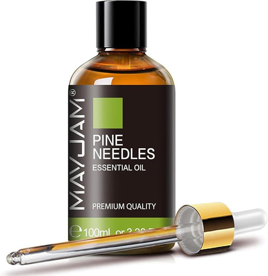MAYJAM Pine Needles Essential Oil - Huge 3.38 Fl.oz - Premium Grade Essential Oils for Home Diffusers Skin Care - Pine Needles Oil for Soap Candle Making Scent - Bloomnest