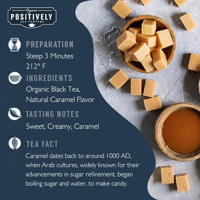 Organic Positively Tea Company, Caramel Black Tea, Loose Leaf, 16 Ounce - Bloomnest