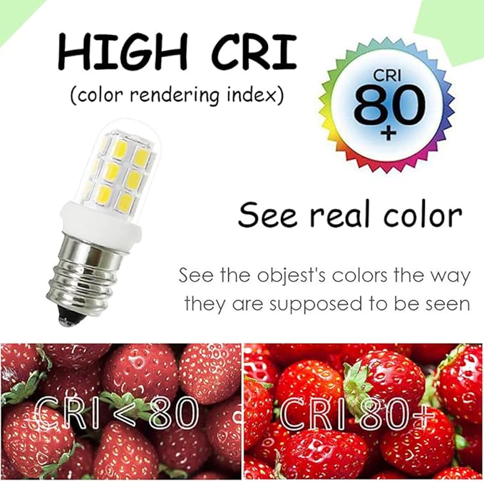 Salt Lamp Bulbs 15W C7 E12 Led Bulbs Night Light Bulbs Candelabra Light Bulb Replacement, White 6000K Non-Dimmable 5-Pack - Bloomnest