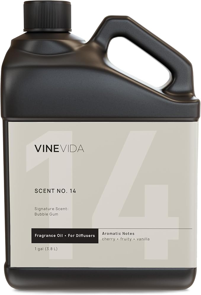 VINEVIDA [128 Fl Oz] Bubble Gum Fragrance Oil for Cold Air Diffusers, Essential Oils for Diffuser Oil Refill & Air Freshener Room Spray - Bloomnest