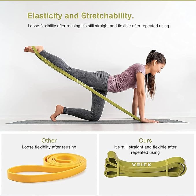 VEICK Resistance Bands for Working Out, Exercise Bands, Workout Bands, Pull Up Assistance Bands, Long Heavy Stretch Bands Set for Men and Women, Power Weight Gym at Home Fitness Equipment - Bloomnest
