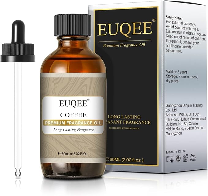 EUQEE 60ML Coffee Fragrance Oil 2.02 Fl oz Premium Fragrance Essential Oils with Glass Dropper for Diffuser, DIY Bath Bombs, Aromatherapy, Soap Candle Making - Bloomnest
