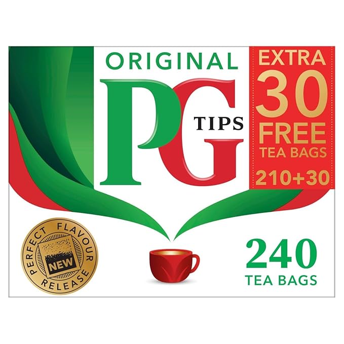 PG Tips Black Tea Non-Pyramid Tea Bags - 240 Count - Bloomnest